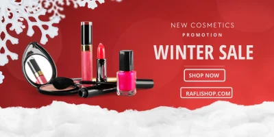 Cosmetics Winter Sale Ad Banner